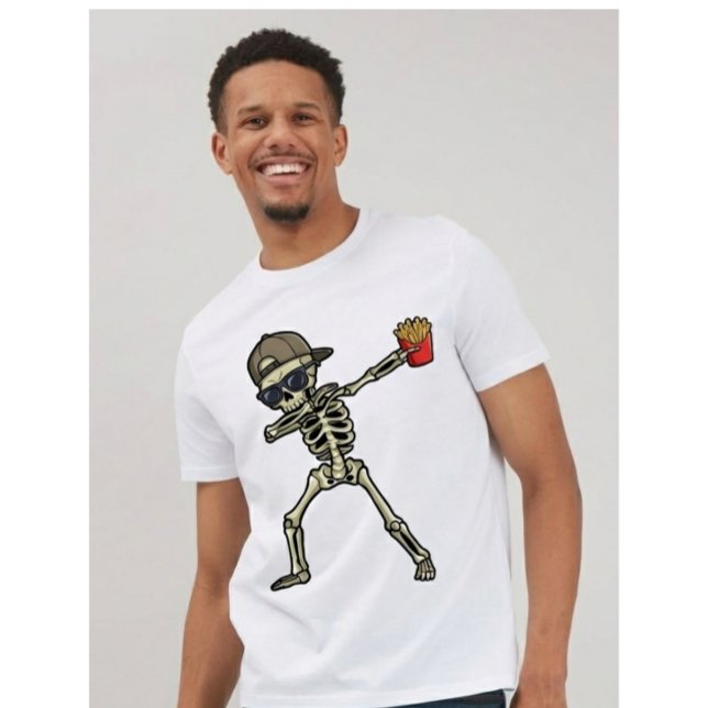 T-shirt dad tax Dabbing Skeleton French Fries for dads (Créateur téléchargé)