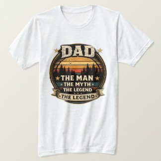 T-shirt Dad The Man The Myth The Legend Vintage Retro Fath