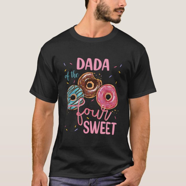 T-shirt Dada De La Douce Quatre 4Ème Donut Anniversaire Fê (Devant)
