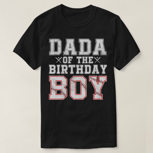T-shirt Dada De L'Anniversaire Joueur De Baseball Famille  (Design devant)