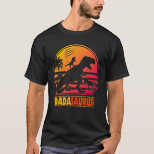 T-shirt Dada Dinosaur Dadasaurus 2 Deux enfants Noël Homme