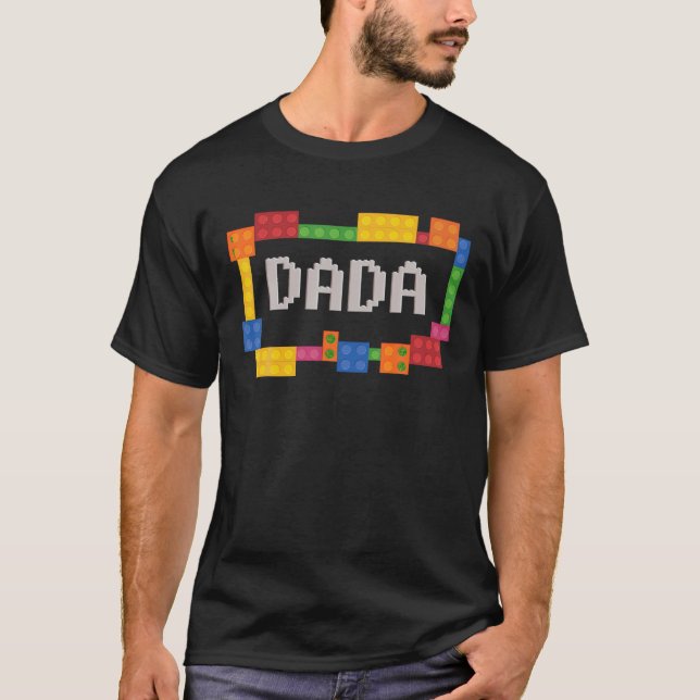 T-shirt Dada Funny Blocks Master Builder Brick Builder Bir (Devant)