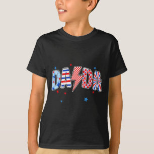 T-shirt Dada Mama Bow 4 juillet Famille américaine