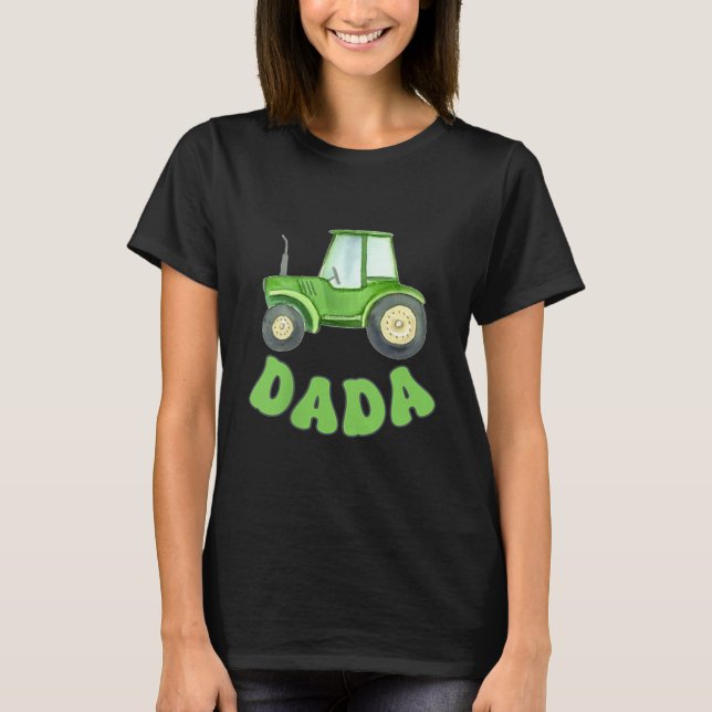 T-shirt Dada Of The Birthday Boy Tractor Farm Trucks Famil (Devant)