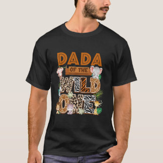T-shirt Dada Of The Birthday Wild One Safari Boy Famille M