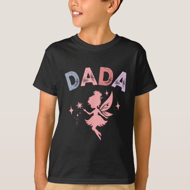 T-shirt Dada Of The Little Fairy Birthday Girl Family Matc (Devant)