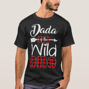 T-shirt Dada Of The Wild One Buffalo Plaid Red 1St Birthda