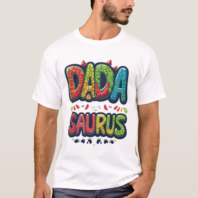 T-Shirt DADA SAURUS – Chemise drôle pour papa dino (Devant)