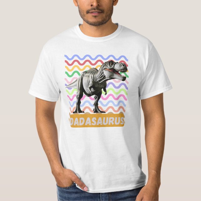 T-shirt Dada Saurus T-Rex Papa Dinosaur Drôle Pères Don (Devant)
