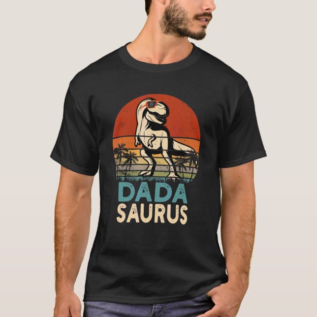 T-shirt Dada Saurus Trex Dinosaur Cool Dadasaurus (Devant)