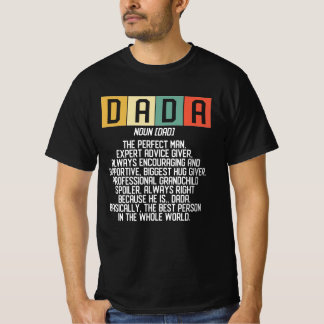 T-shirt Dada Signifie Papa Définition Drôle Père Meilleur 