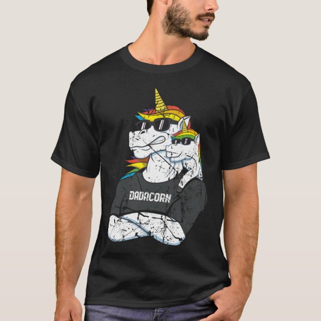 T-shirt Dadacorn  Fathers day Unicorn Dad   Unicorn (Devant)