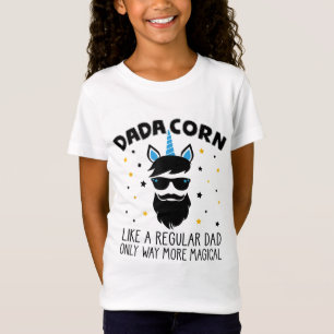 T-Shirt Dadacorn Fête des pères Cadeau Daddy Beard Graphis