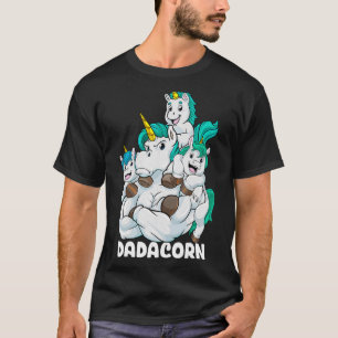 T-shirt Dadacorn Muscle Unicorne Papa De 3 Bébés Pères Da