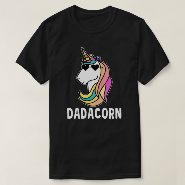 T-shirt Dadacorn Unicorn Papa Cool Fête des pères cadeau (Design devant)