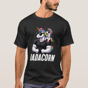 T-shirt Dadacorn Unicorn Papa Papa Papa Fête des pères Fil