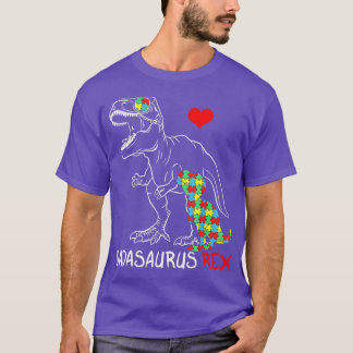 T-shirt Dadasaurus Daddy Rex Sensibilisation sur l'autisme