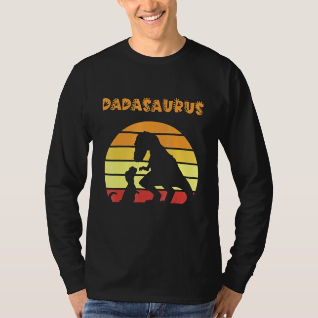T-shirt Dadasaurus Papa Trex Père T Rex Dinosaur Retro Su (Devant)