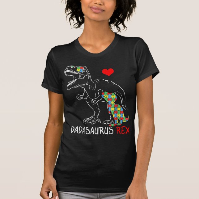 T-shirt Dadasaurus Rex Autism (Devant)