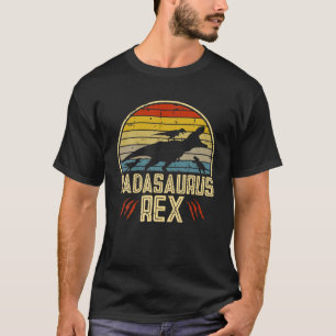 T-shirt Dadasaurus Rex Vintage Retro Sunset Funny Cadeau p