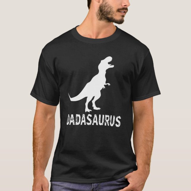 T-shirt DADASAURUS T-Rex Shirt - Perfect Father’s Day  (Devant)