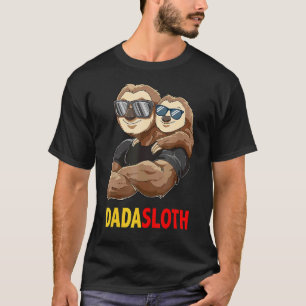 T-shirt Dadasloth Paresseux Papa Et Bébé Papa Fête Des Pèr