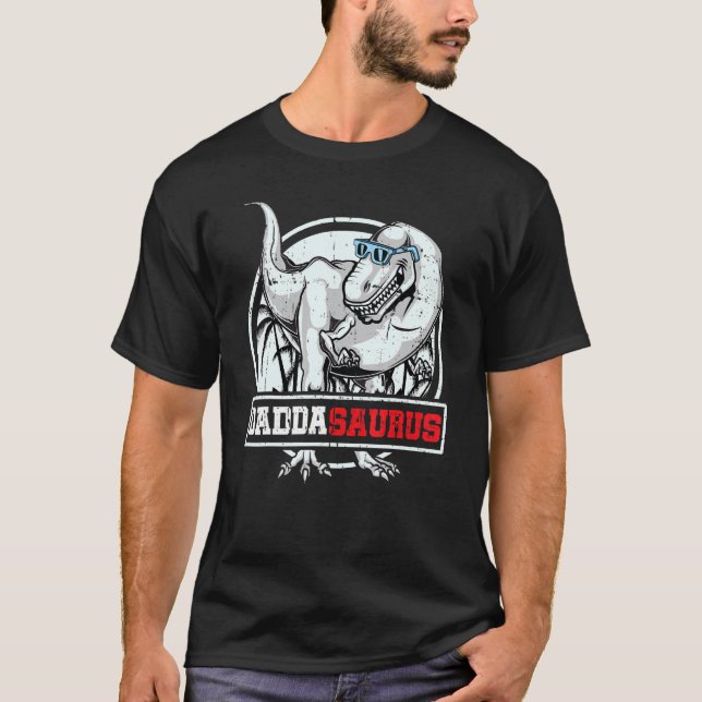 T-shirt DaddaSaurus rex Dinosaur Dadda Saurus Famille (Devant)