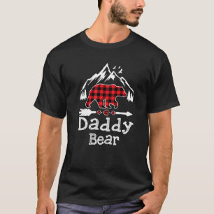 T-shirt Daddy Bear Buffalo Plaid Family Fête des pères 1