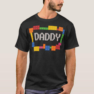 T-shirt Daddy Blocks Master Builder Brick Builder Birthd
