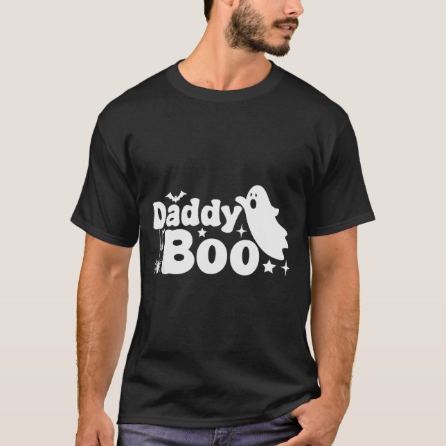 T-shirt Daddy Boo Funny Ghost Halloween Family Matching  (Devant)