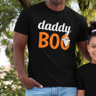T-shirt Daddy Boo Orange Black Halloween Famille Correspon