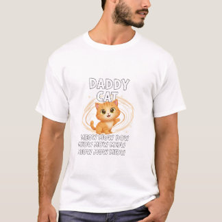 T-shirt Daddy Cat Miaou Spirale