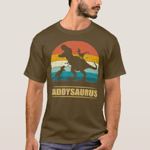T-shirt Daddy Dinosaur Daddysaurus 2 enfants Fête des pè