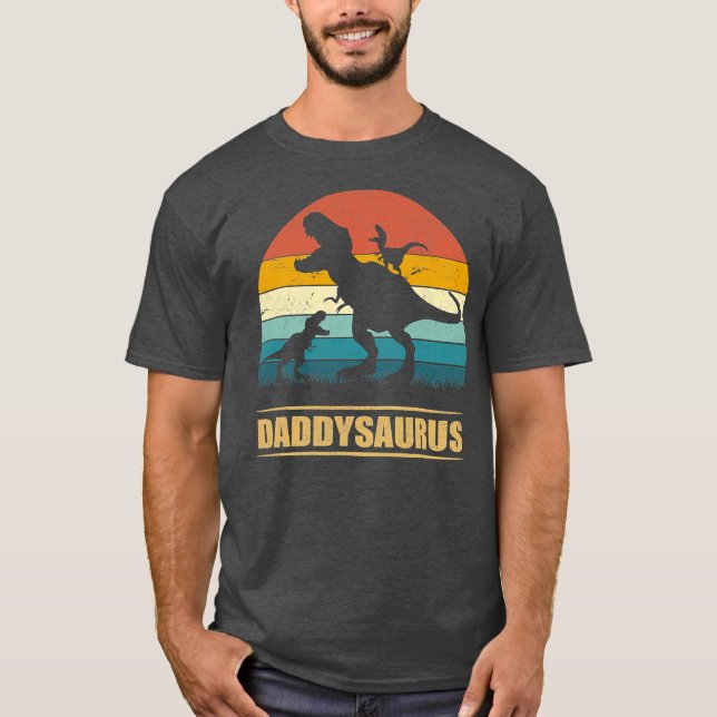 T-shirt Daddy Dinosaur Daddysaurus 2 Fête des pères pour e (Devant)