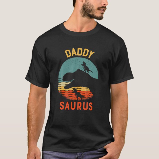 T-shirt Daddy Dinosaur Daddysaurus Famille Correspondante (Devant)