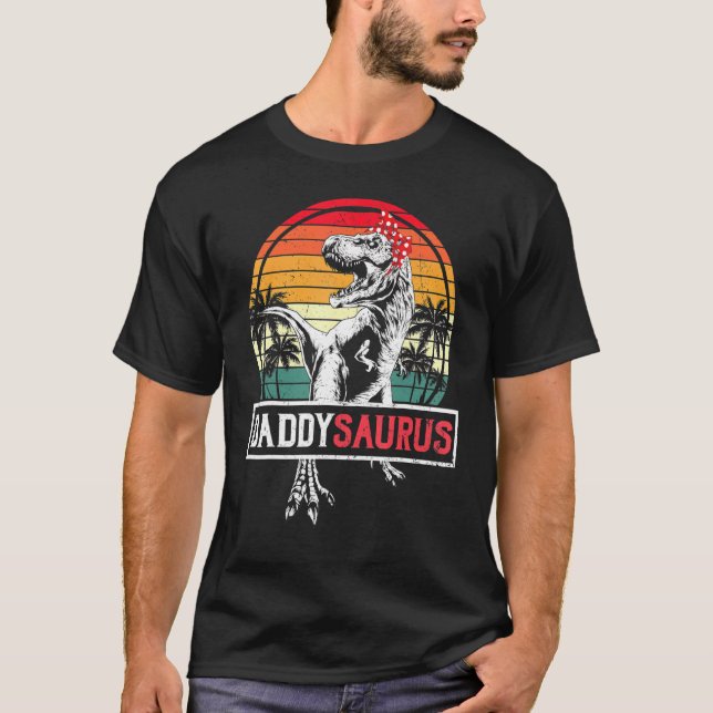 T-shirt Daddy Dinosaur Daddysaurus Fête des pères Pour Pap (Devant)