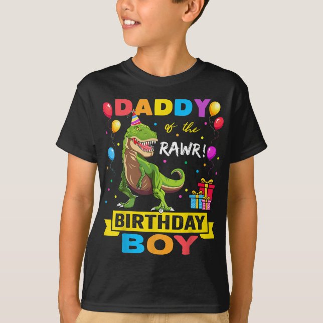 T-shirt Daddy Dinosaur Funny mignon Anniversaire Garçon Fa (Devant)