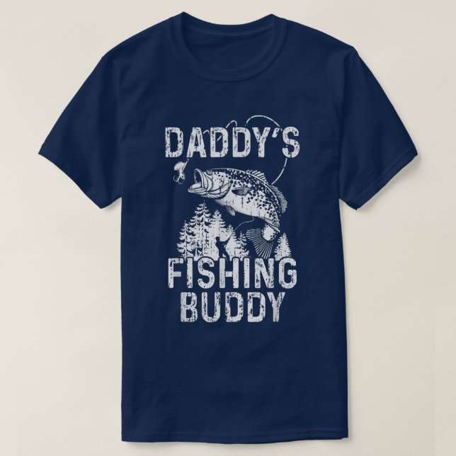 T-shirt Daddy Fishing Buddy Son Fête des pères  (Design devant)