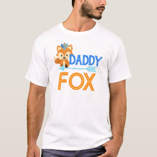 T-shirt Daddy Fox Wild One Woodland Party Anniversaire T-s
