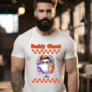 T-shirt Daddy Ghost Nom personnalisé Cadeau Halloween