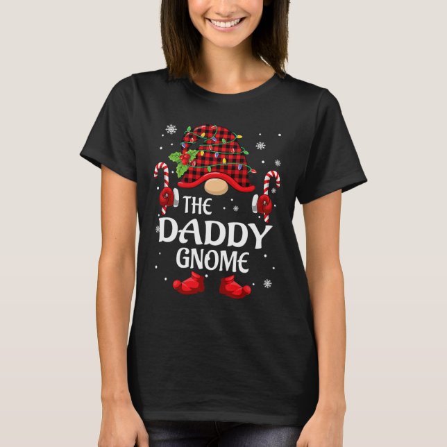 T-shirt Daddy Gnome Correspondant Pjs De Noël Pour La Fami (Devant)