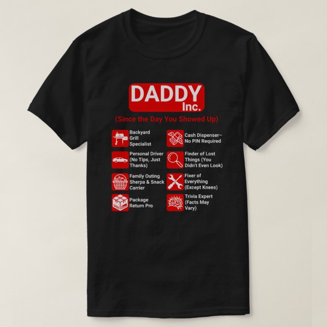 T-shirt DADDY Inc. Drôle Fête des pères (Design devant)