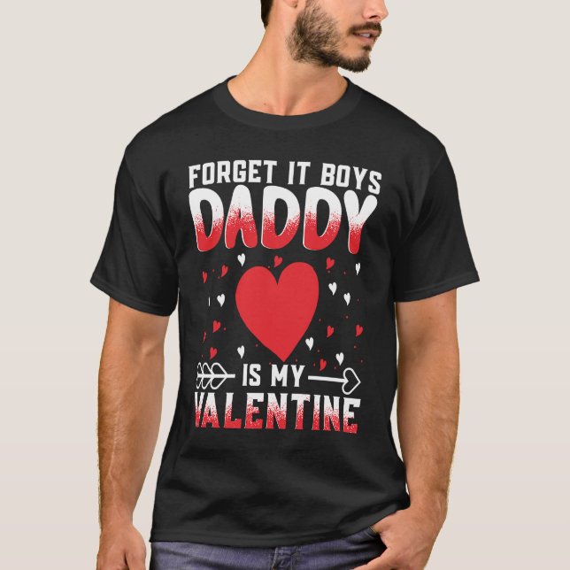 T-shirt Daddy Is My Valentine Dad Love Heart Pajama   1 (Devant)
