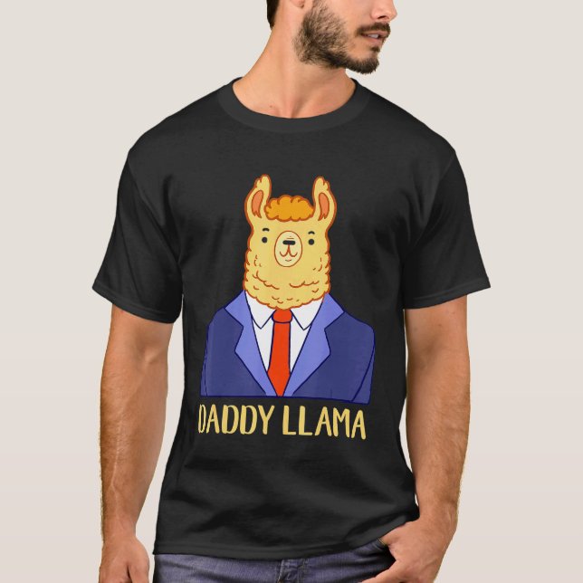 T-shirt Daddy Lama Fête des Pères Lama (Devant)