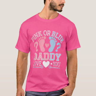 T-shirt Daddy Love You Gender Reveal Party Fournitures Déc
