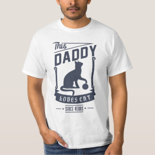 T-shirt Daddy Loves Chat pour cadeau de Fête des pères