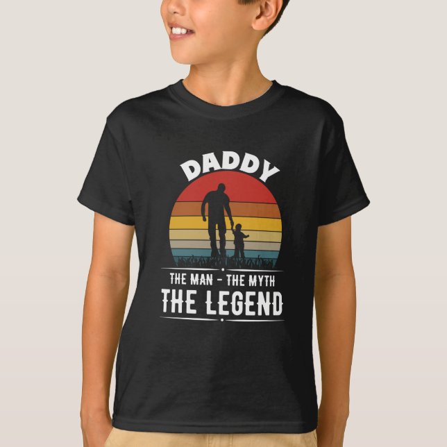 T-shirt Daddy Man Myth Legend (Devant)