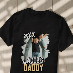 T-shirt Daddy Modern Simple Grunge Custom Baby Photo
