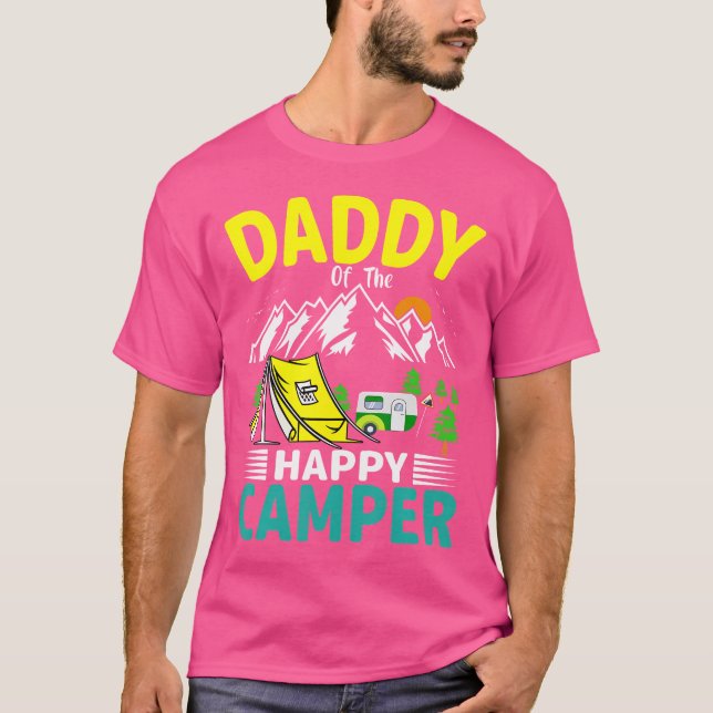 T-shirt Daddy Of The Camper Dad 1St Birthday Family Campin (Devant)