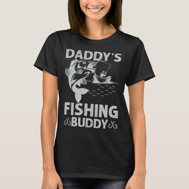 T-shirt Daddy s Fishing Buddy Fishing Papa Son Boy Fathers (Devant)
